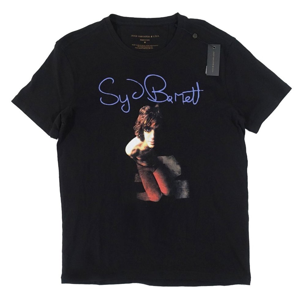 NEW $118 John Varvatos Star USA x Pink Floyd Syd Barrett T Shirt! Large Black